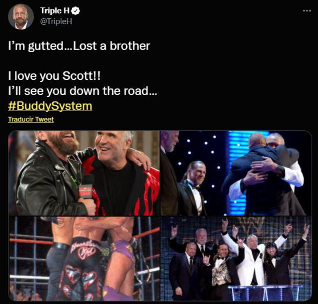 Mensaje de Triple H tras el fallecimiento de Scott Hall. Foto: Twitter @TripleH
