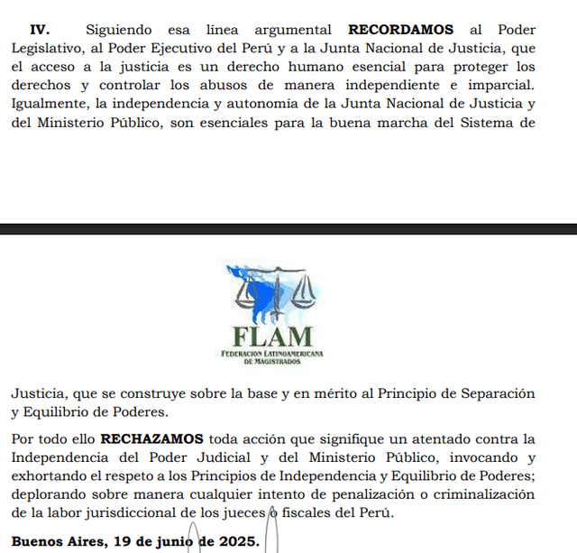  FLAM hace un llamado de atención a las instituciones del Perú.   