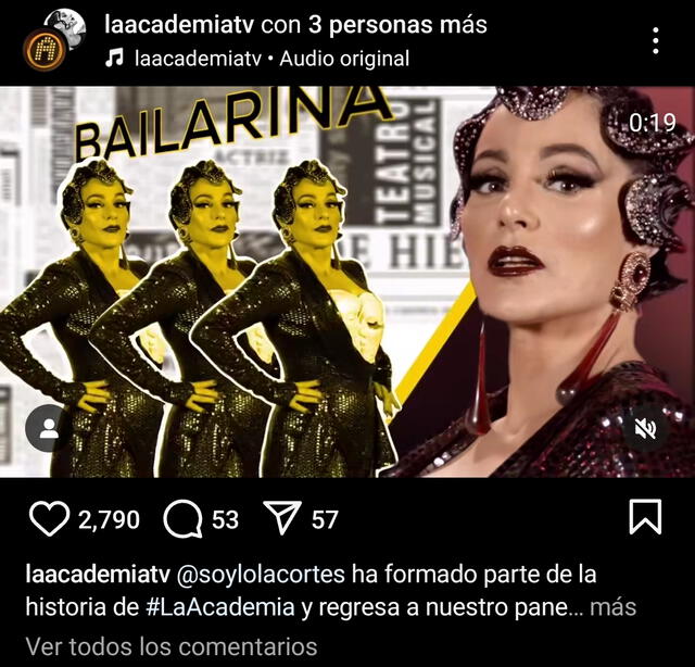 Lola Cortés formará parte de ' La academia' con su icónica personalidad como jueza. Foto: Instagram/laacademiatv