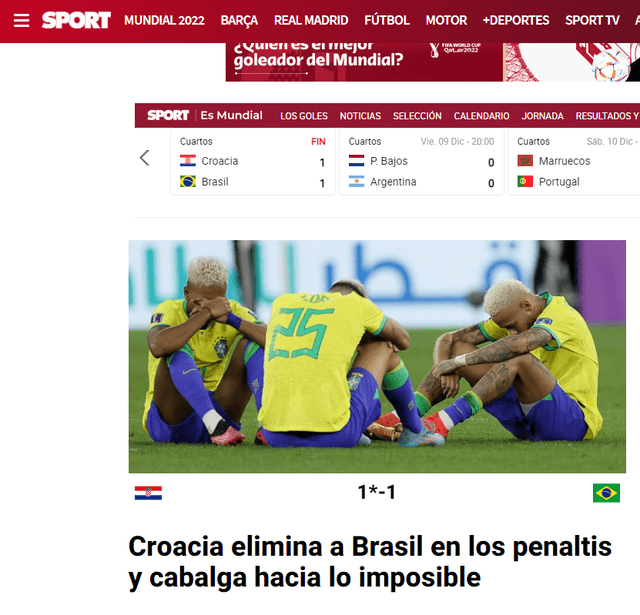 Brasil vs Croacia reacciones prensa internacional