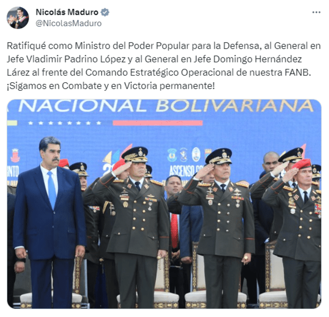 Vladimir Padrino López | ministro de la defensa venezuela | Nicolás Maduro