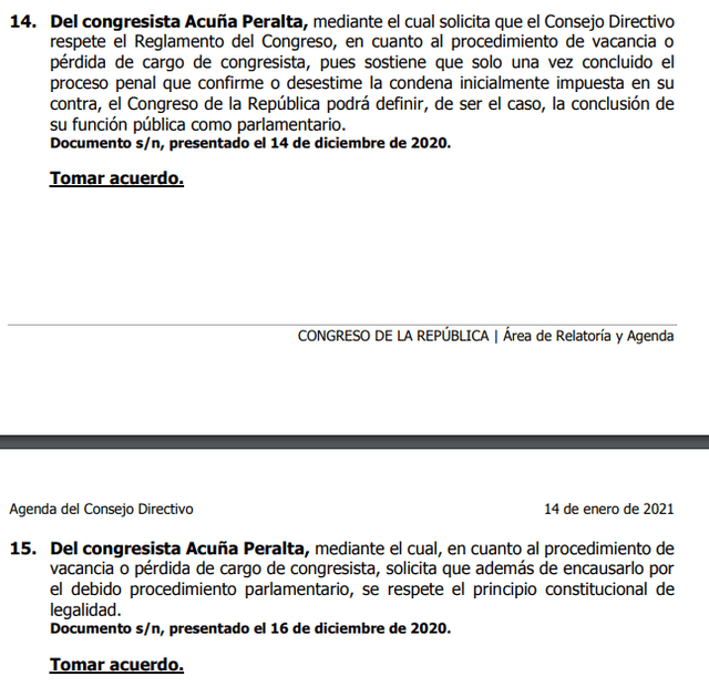 Consejo Directivo agenda inhabilitación de Humberto Acuña.