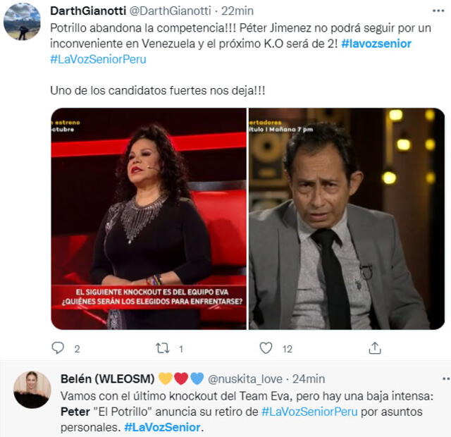 Usuarios de Twitter reaccionan ante salida de Jiménez. Foto: captura de Twitter