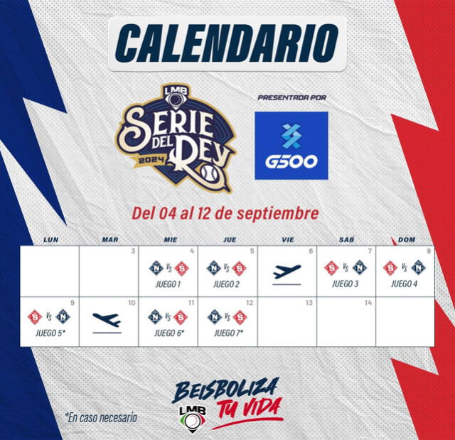 Calendario de la Serie del Rey 2024. Foto: LMB   