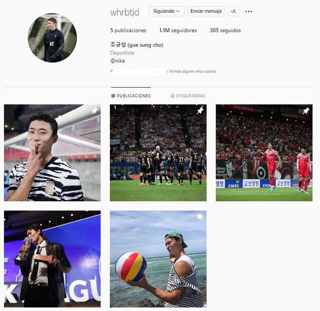 Cho Gue Sung llegó al millón de seguidores en Instagram. Foto: captura/@whrbtjd