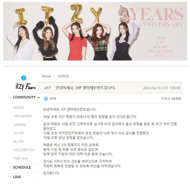 ITZY, Chaeryeong, Lia, Yeji, COVID-19, JYP Entertainment, Midzy