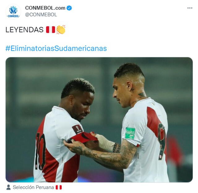 Farfán y Guerrero jugaron el Mundial Rusia 2018 con Perú. Foto: captura de pantalla/Conmebol