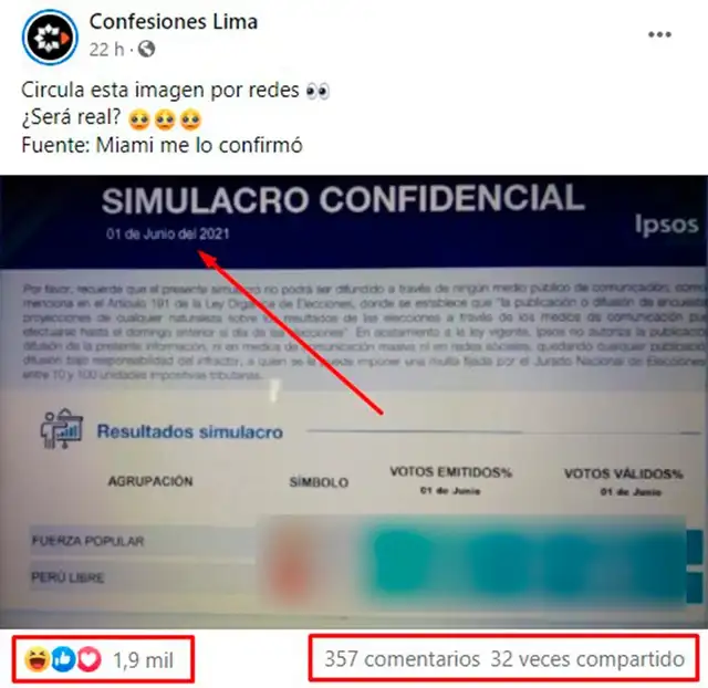 Viral. Foto: captura en Facebook.