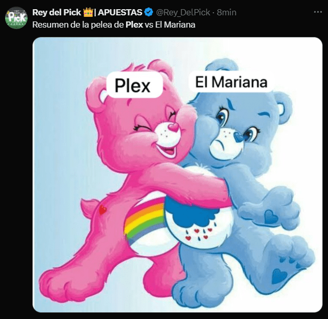 Meme de Plex y El Mariana. Foto: Twitter   