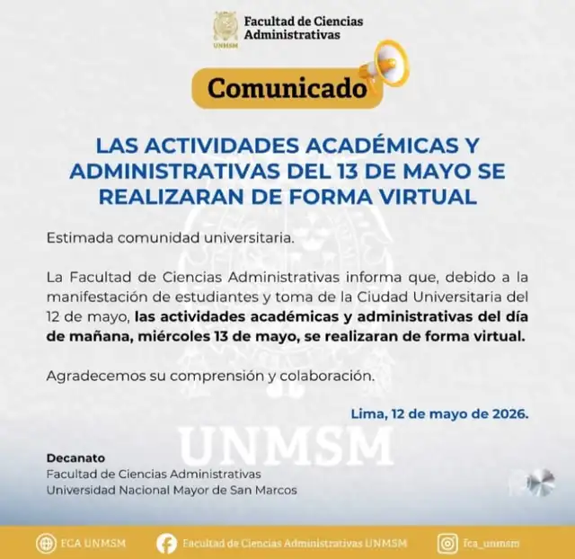 toma san marcos, clases virtuales, UNMSM