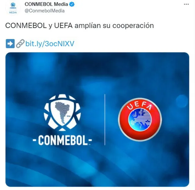 Conmebol y UEFA trabajan de forma conjunta desde hace algún tiempo. Foto: Conmebol Media