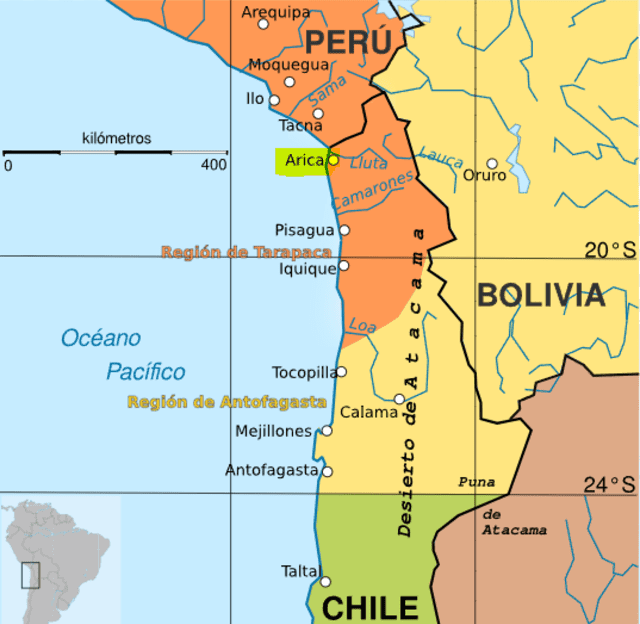  Antes de llevarse acabo la Guerra del Pacifico, Arica fue parte de Perú. Foto: difusión  