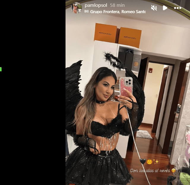 Pamela López celebró Halloween. Foto: Instagram   