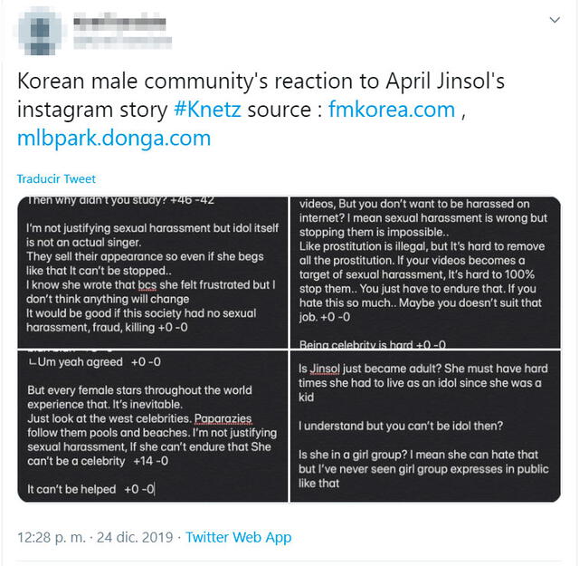 Internautas reaccionaron de forma adversa al pedido de la vocalista de APRIL.