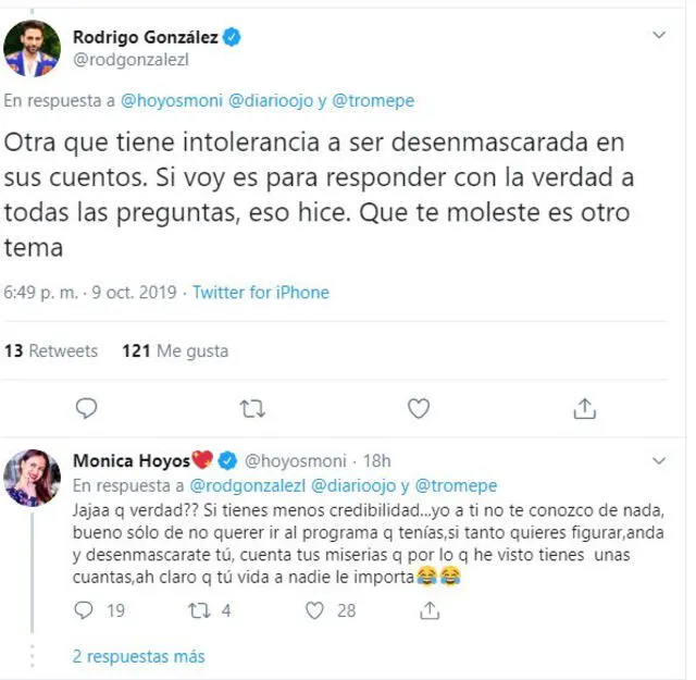 Rodrigo González responde a Mónica Hoyos.
