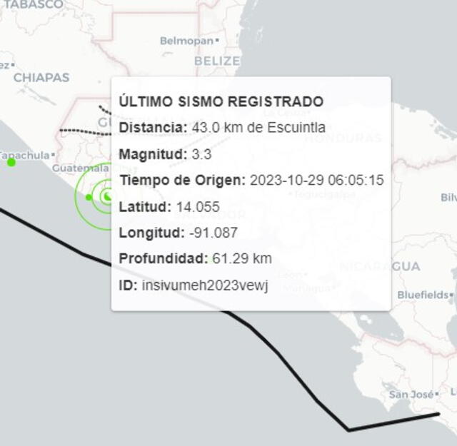 Sismo en Guatemala HOY, 29 de octubre. Foto: INSIVUMEH   