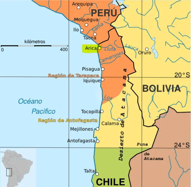  Antes de llevarse acabo la Guerra del Pacifico, Arica fue parte de Perú. Foto: Difusión   