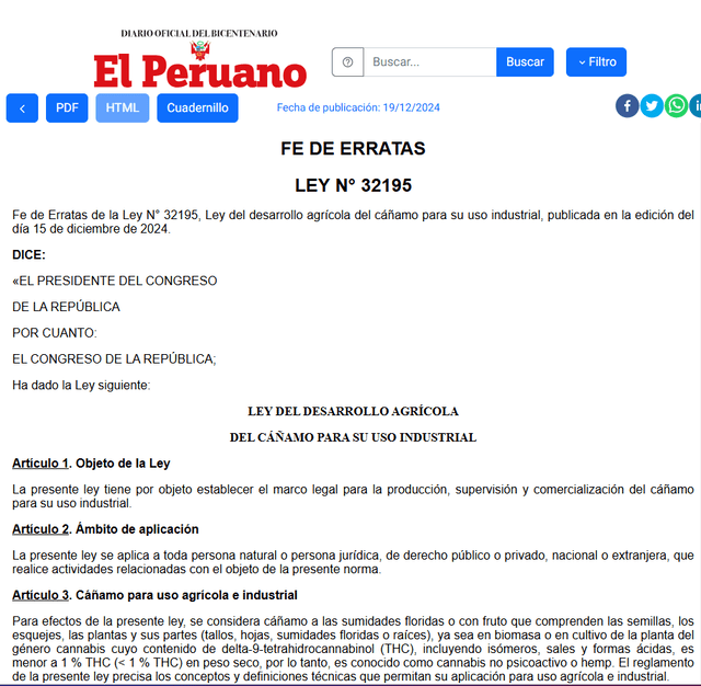 Rectificación de la Ley publicada por error en El Peruano. Foto: El Congreso   