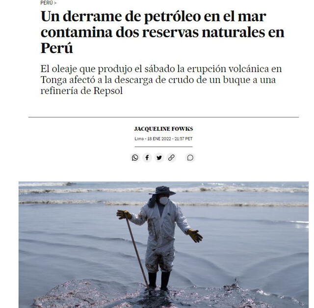 Así informaron los medios extranjeros. Foto: Captura El País