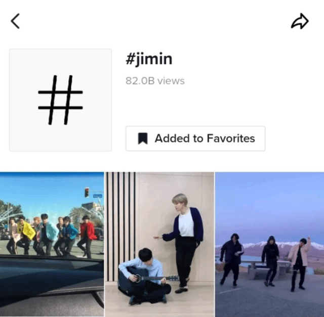 Jimin de BTS se convirtió en el segundo hashtag personal más visto de TikTok. Foto: PJM_data