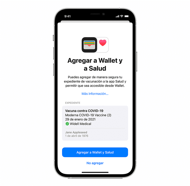 Cómo agregar tu tarjeta de vacunación a la app Salud. Foto: Apple