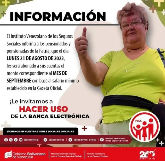 Pensión IVSS 2023