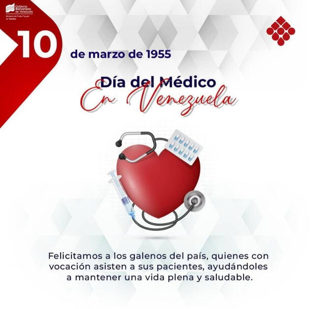 El Día del Médico en Venezuela se conmemora cada 10 de marzo. Foto: Gobierno de Venezuela