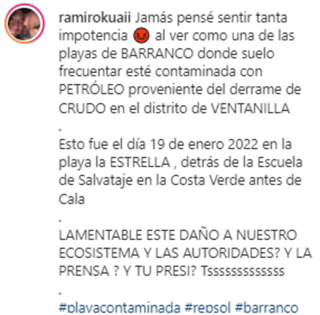 Publicación de autor del video. Foto: captura Instagram