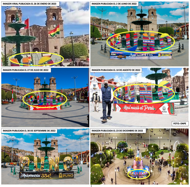 Seguimiento de fotografías en la plaza de Armas de Puno. Foto: composición LR/Facebook.   