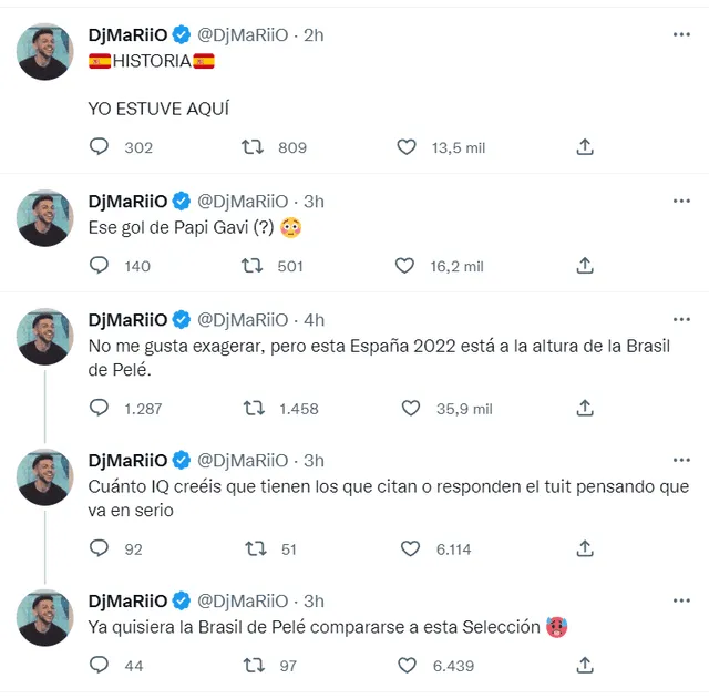 DjMario orgulloso de su selección.