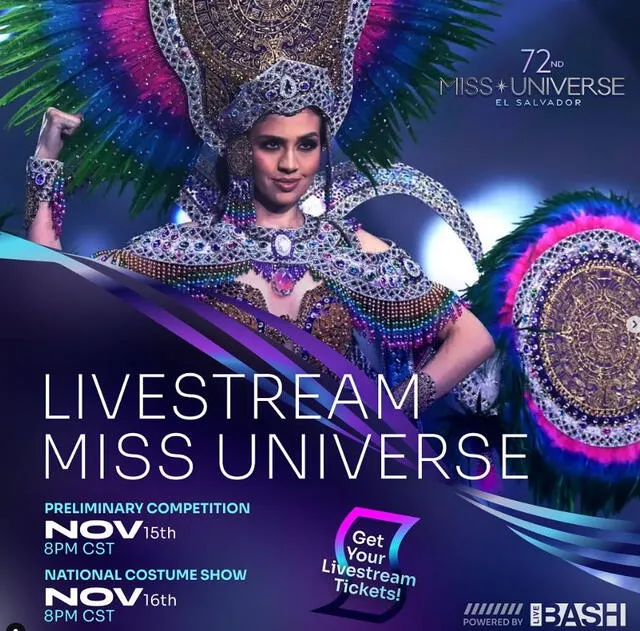 La preliminar del Miss Universo podrá verse a través de la plataforma Live Bash. Foto: Instagram/Miss Universo   