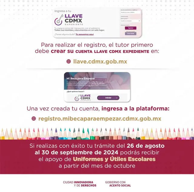 La Llave CDMX es un requisito indispensable para iniciar el registro a Mi Beca para Empezar. Foto: Gobierno de la Ciudad de México 