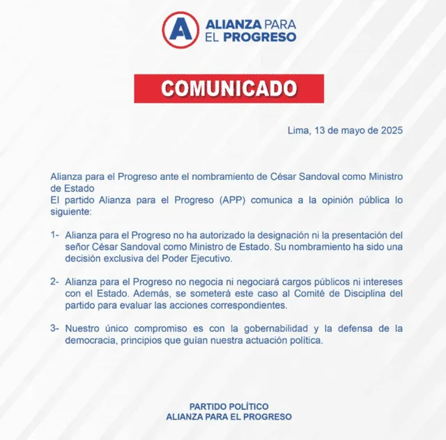 Comunicado de APP Comunicado de APP
