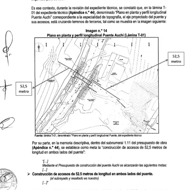 La pasarela fue edificada en un terreno sin libre disponibilidad, lo cual impide su uso. Foto: CGR.    