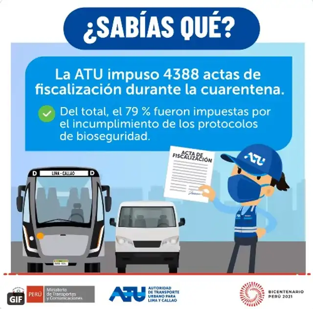 En estas acciones vienen participando más de 1000 fiscalizadores de la ATU. Foto: ATU