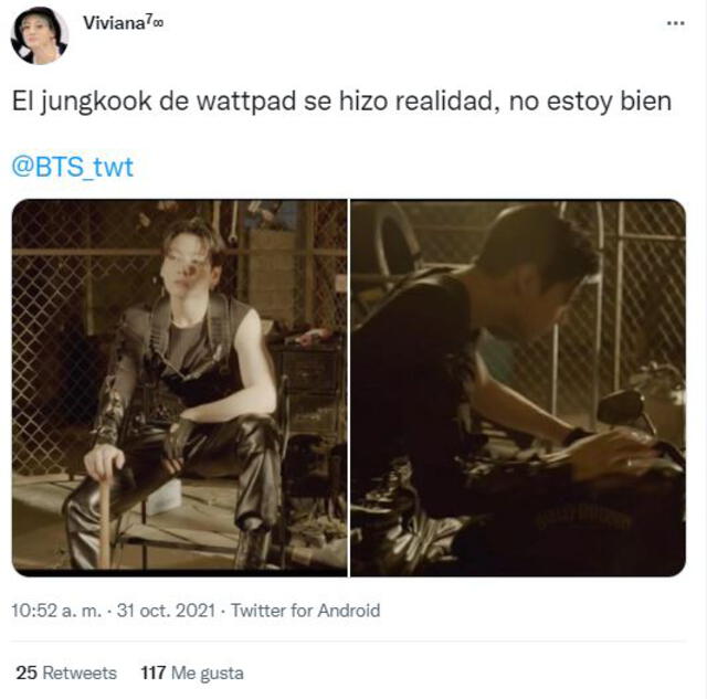 Reacciones al look de Jungkook. Foto: Twitter