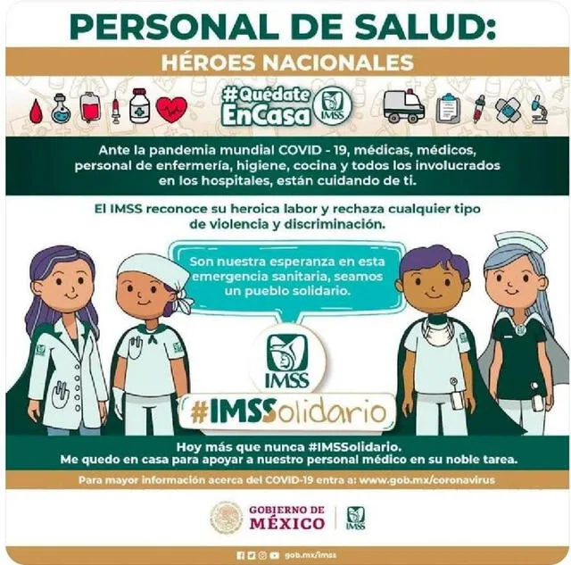 El IMSS pidió a los mexicanos reconocer la labor del personal médico de los hospitales. (Foto: IMSS)
