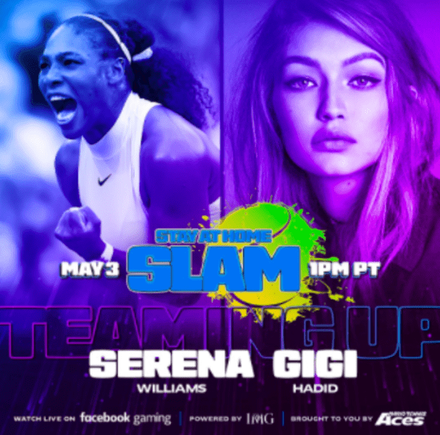 Gigi Hadid y Serena Williams forman equipo en partido de tenis benéfico