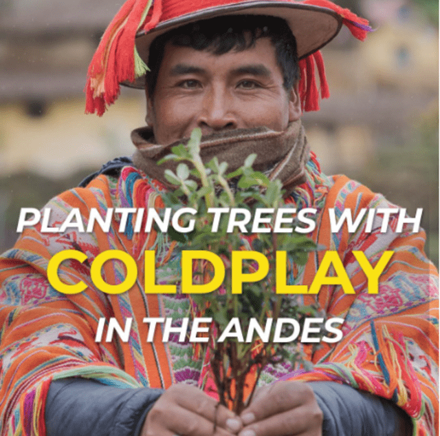A través de su cuenta de Instagram, la banda compartió el desarrollo de la plantación de árboles. Foto: Coldplay/Instagram   
