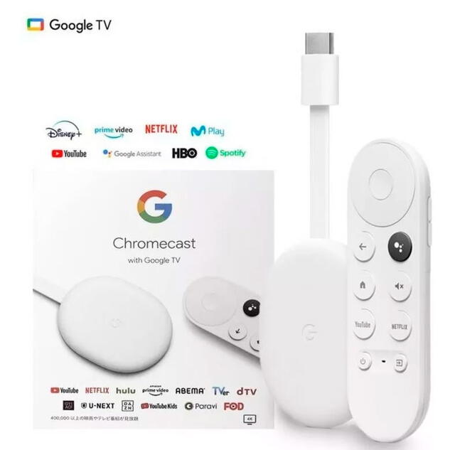  El Chromecast con Google TV viene con un control remoto. Foto: Mercado Libre<br><br>    