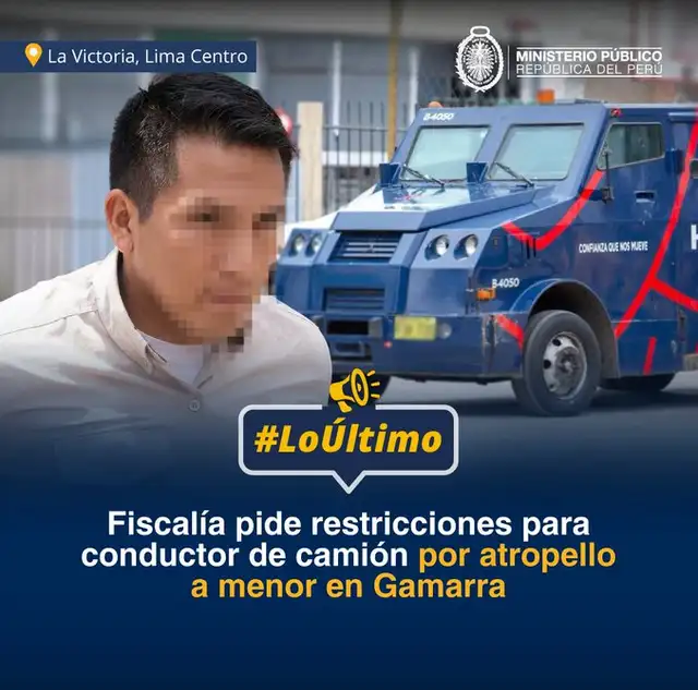 Ministerio Público solicita comparecencia con restricciones para Benjamín Rojas por caso de homicidio culposo en Gamarra. Foto: Fiscalía.   