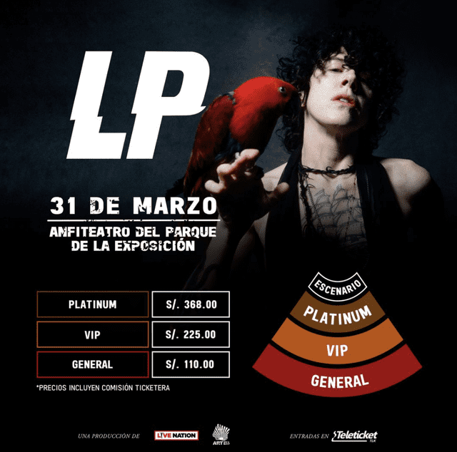 Conoce el precio de las entradas del concierto de LP en Lima
