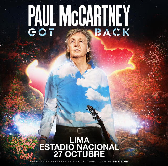 Paul McCartney regresa a Perú el 27 de octubre. Foto: Teleticket   