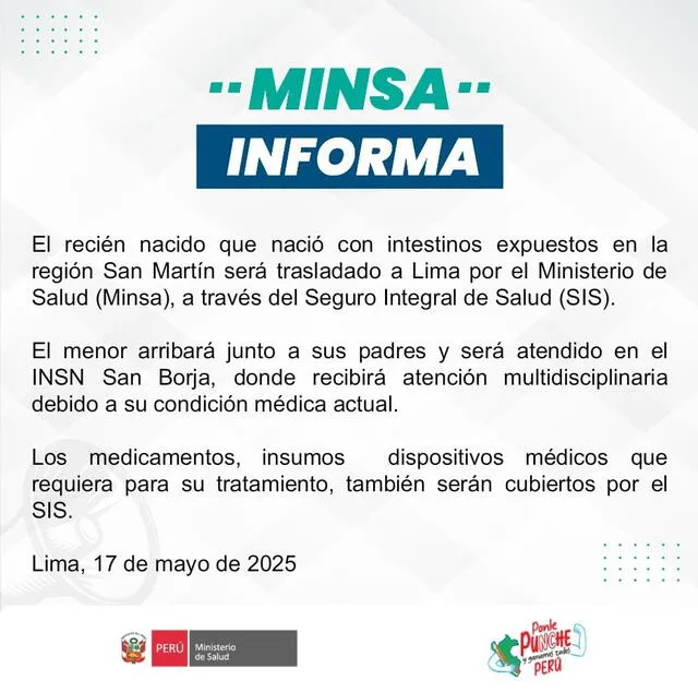 Comunicado del Minsa. Comunicado del Minsa.