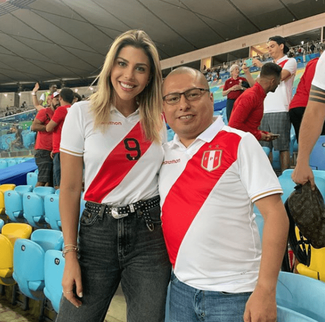 Alondra García Miró celebra el triunfo de Perú con familia de Paolo Guerrero