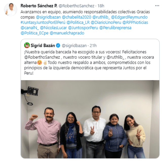 Publicación de Roberto Sánchez.