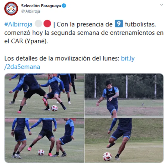 Selección Paraguay: entrenamiento