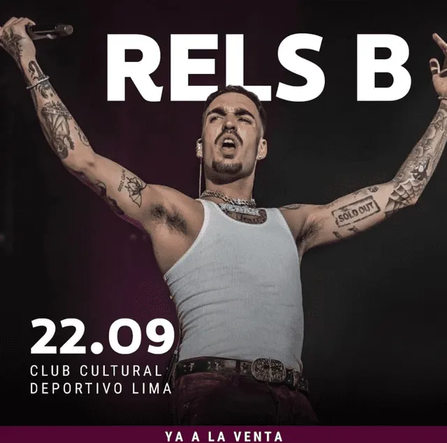  Rels B llegará a Lima este 22 de septiembre. Foto: Teleticket/Instagram 