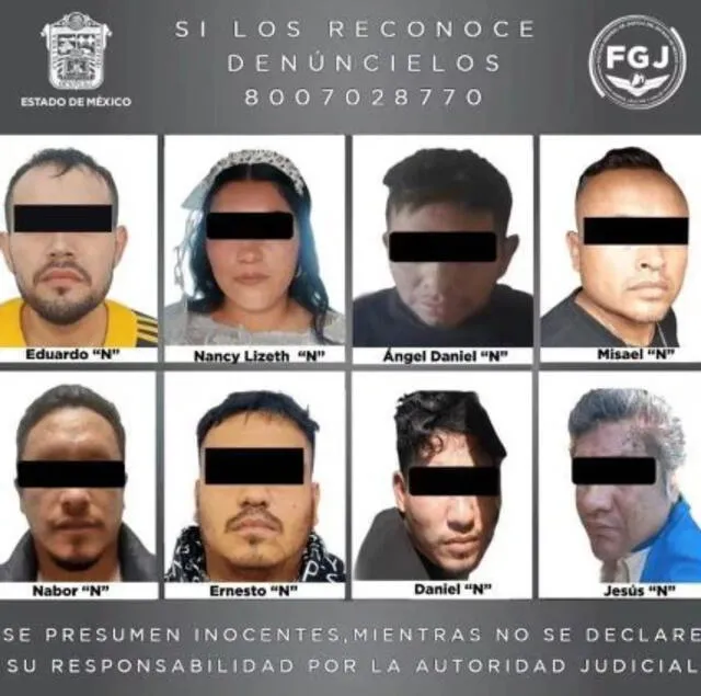 Hasta la fecha han sido detenidos siete personajes ligados a La Familia Michoacana. Foto: Fiscalía General de Justicia del Estado de México   