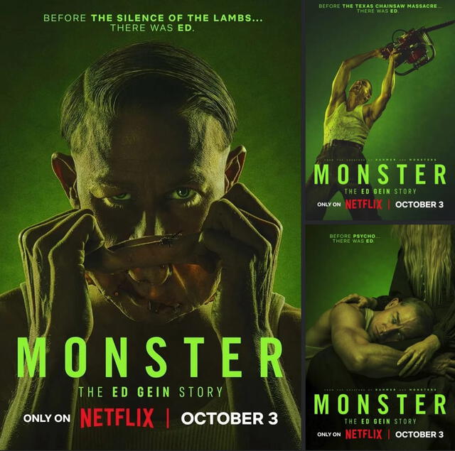  Parte de la campaña de Netflix para esta temporada, es mostrar a Ed como los personajes de terror que inspiró. Foto: Netflix   